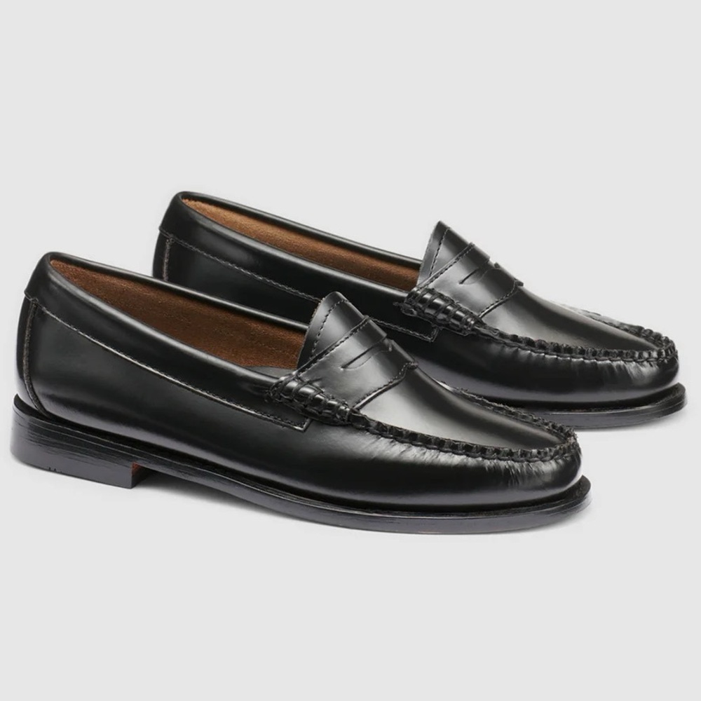 G.H. Bass & Co. Black Leather Penny Loafers